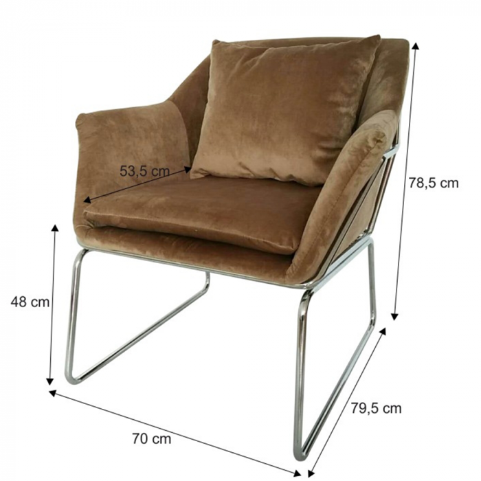 Fotoliu design velvet KADAR [3]