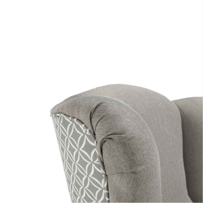 Fotoliu lemn tapitat pattern BELEK [8]