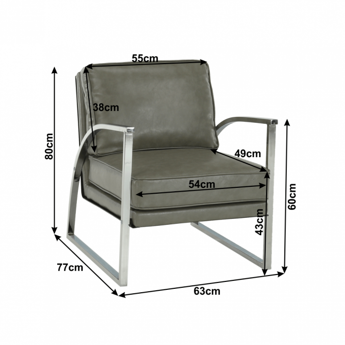 Fotoliu design cadru metal KUMON [2]