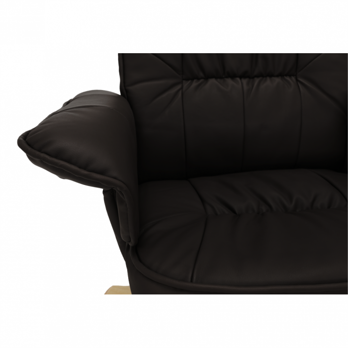 Fotoliu relaxant imitatie piele cu taburet LERATO [11]