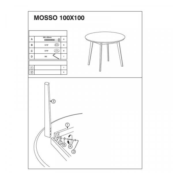 Masa living SL Mosso II alb - stejar [4]