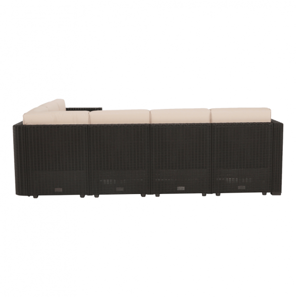 Set de gradina din rattan 3 piese maro/bej RODEN [26]