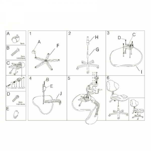 Scaun birou copii mesh SL QG2 albastru - gri [3]