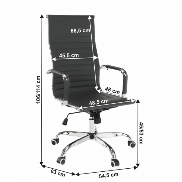 Scaun de birou rotativ tapitat AZURE 2 NEW [4]