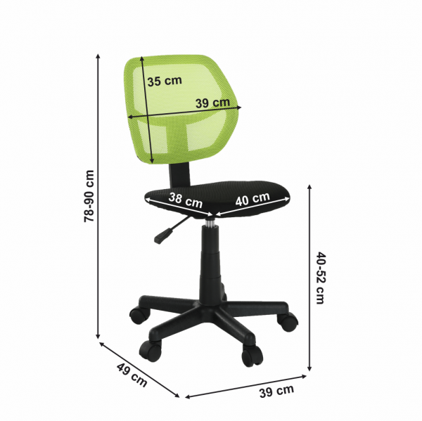 Scaun de birou rotativ tapitat MESH [3]