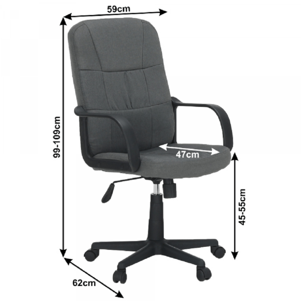 Scaun de birou rotativ tapitat TC3-7741 New [4]