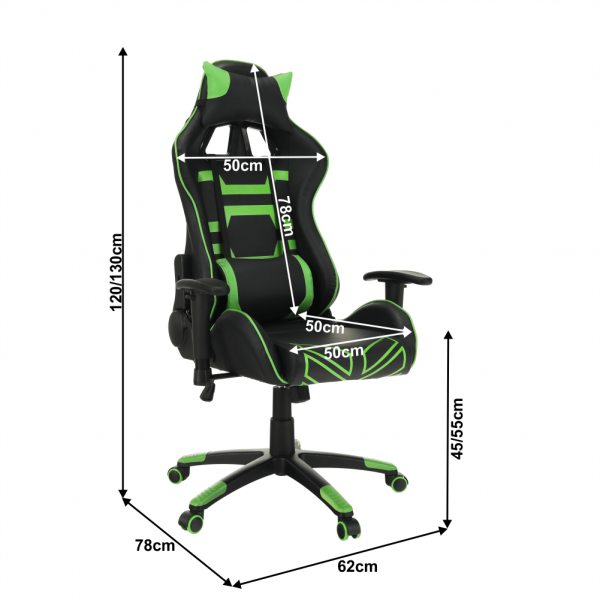 Scaun de gaming reglabil tapitat BILGI [2]