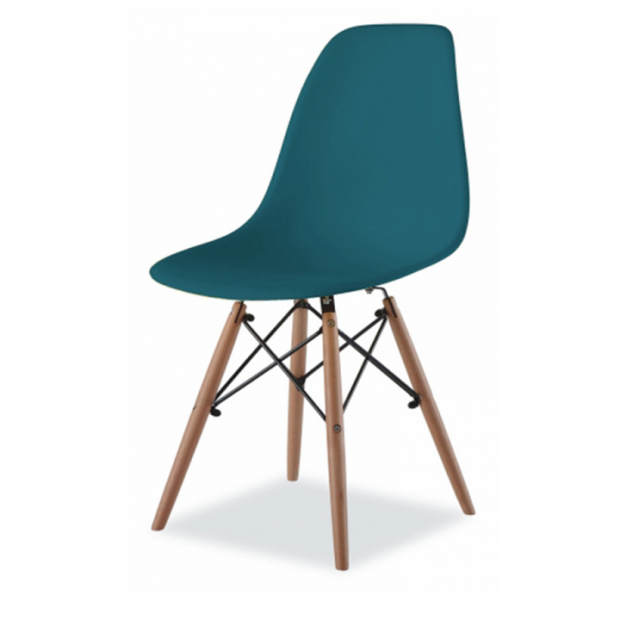Scaun lemn masiv scoica plastic SL Enzo [2]