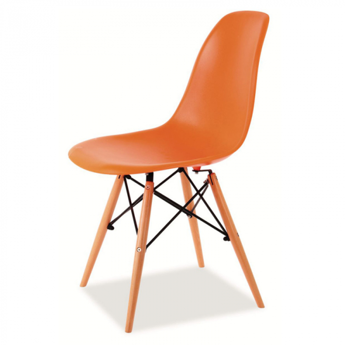 Scaun lemn masiv scoica plastic SL Enzo [3]