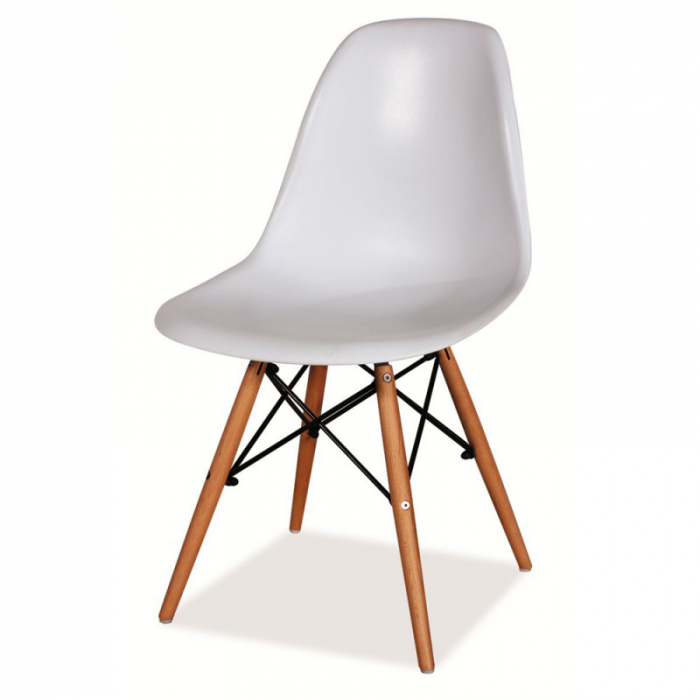 Scaun lemn masiv scoica plastic SL Enzo [2]