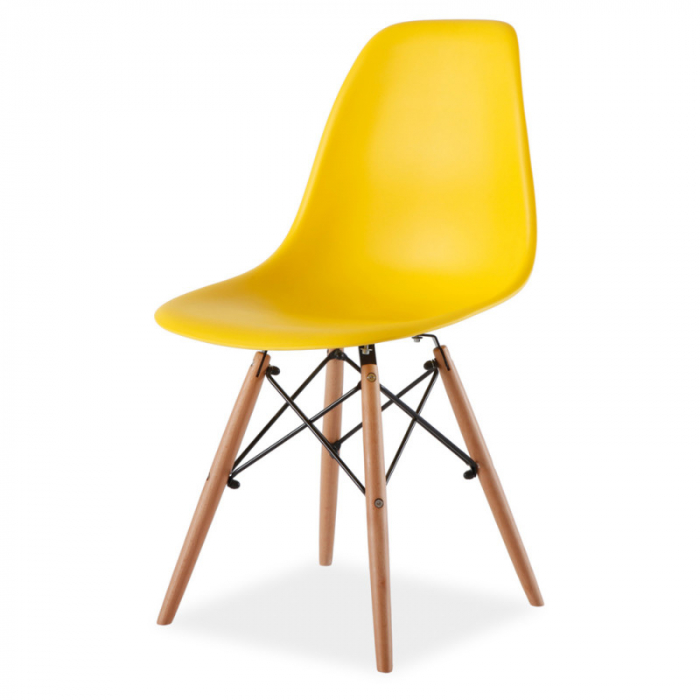 Scaun lemn masiv scoica plastic SL Enzo [2]