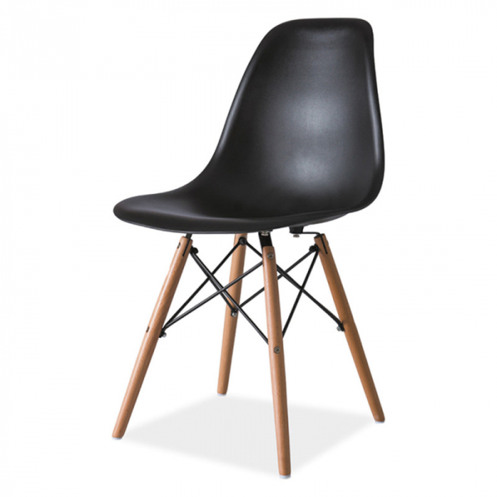 Scaun lemn masiv scoica plastic SL Enzo [2]