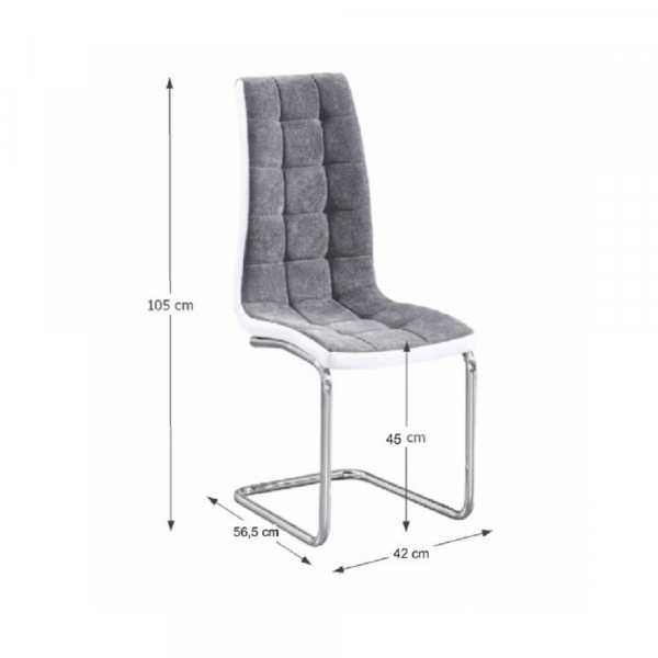 Scaun tapitat cadru metalic SALOMA NEW [2]