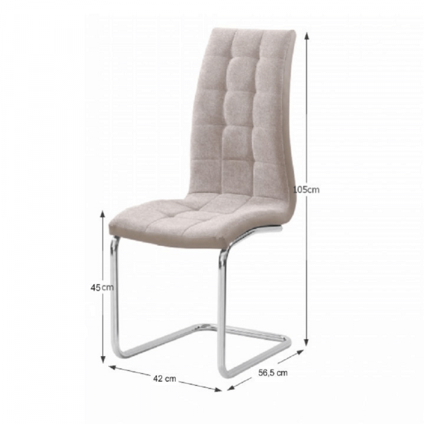 Scaun tapitat cadru metalic SALOMA NEW [4]