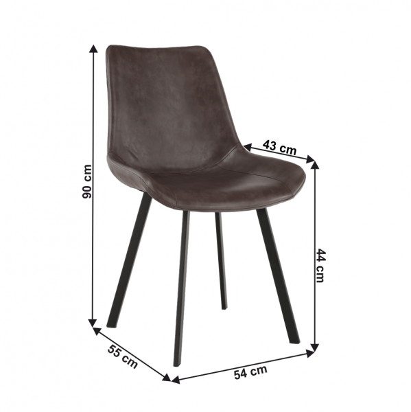 Scaun tapitat picioare metalice NIRO [7]