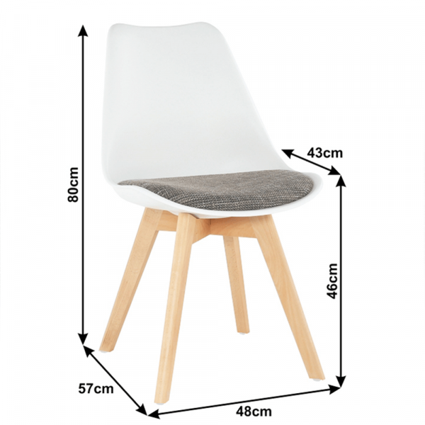 Set 2 scaune dining tapitate DAMARA [7]