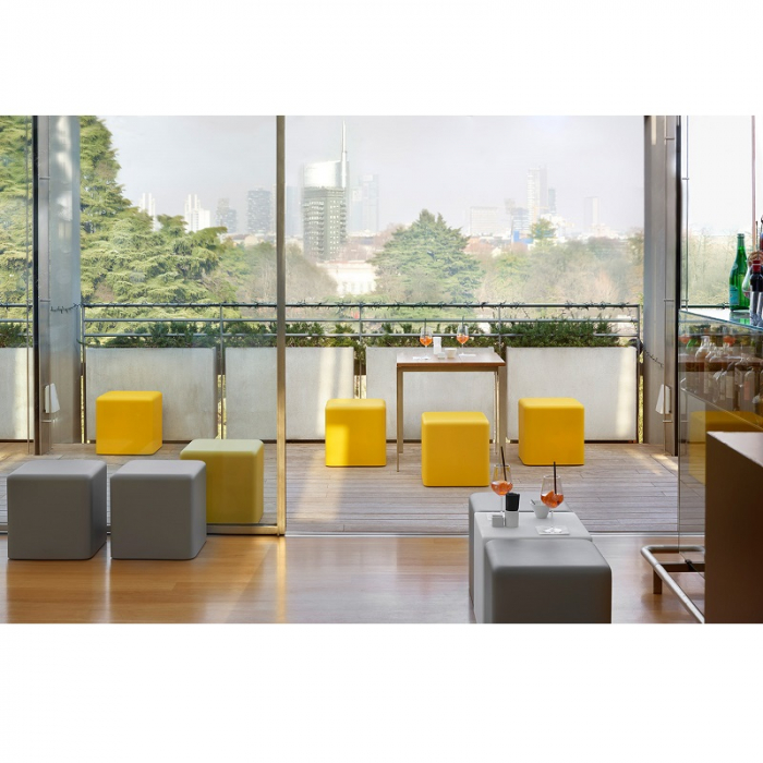 Taburet poliuretan CUBO SOFT Alb [3]