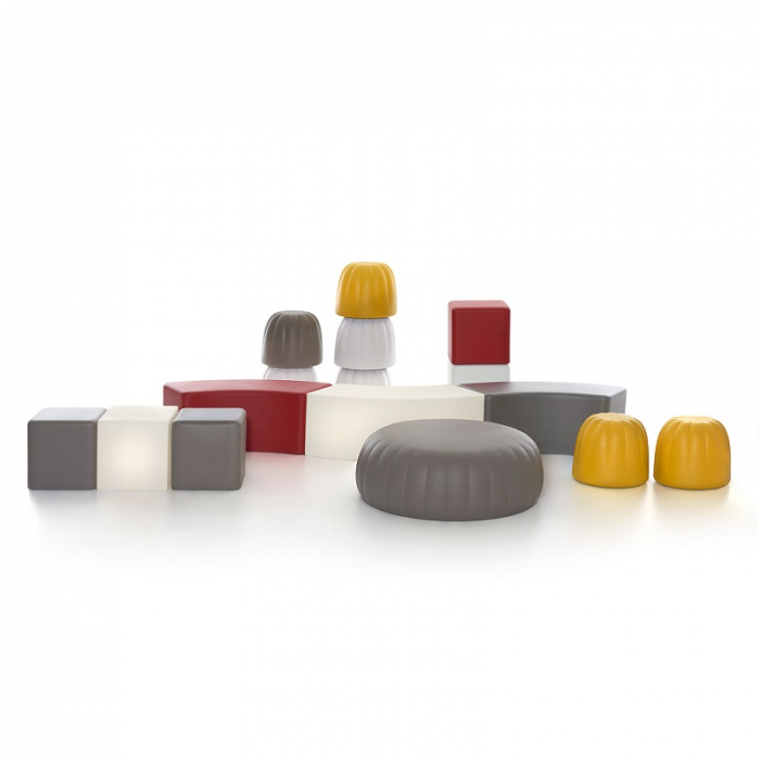 Taburet poliuretan CUBO SOFT Alb [4]