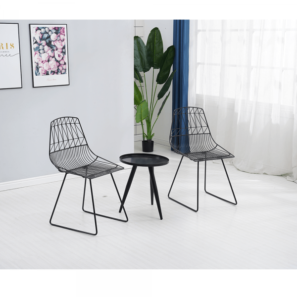 Set de gradina masa 2 scaune negru SAHIR [4]