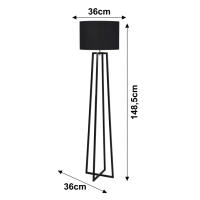 Lampa de podea negru QENNY TYP 17 [1]