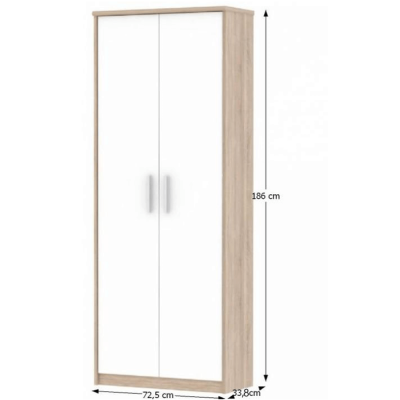 Ansamblu de birou JOHAN 2 NEW Stejar Sonoma / Alb [4]