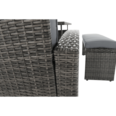 Set de gradina din 3 piese tehno-rattan gri AUREK [11]