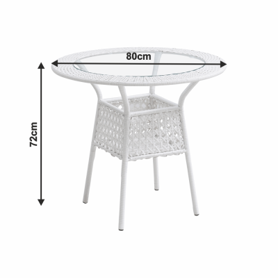 Set de gradina masa 4 scaune alb KOVEN [2]