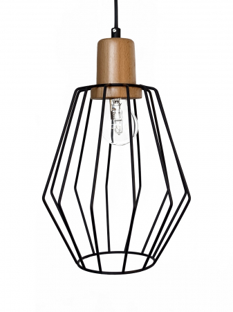 Corpuri de iluminat - Lustra pe cablu Pendul metalic Negru DENTRA CL-10