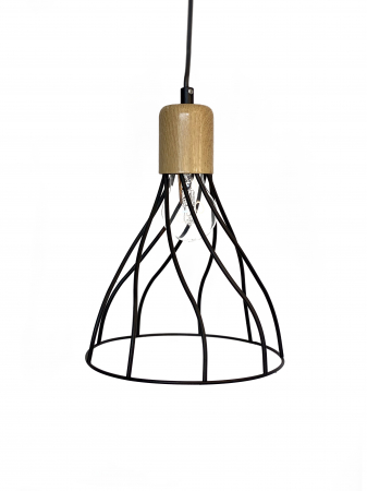 Corpuri de iluminat - Lustra pe cablu Pendul metalic Negru SAHRA CL-23