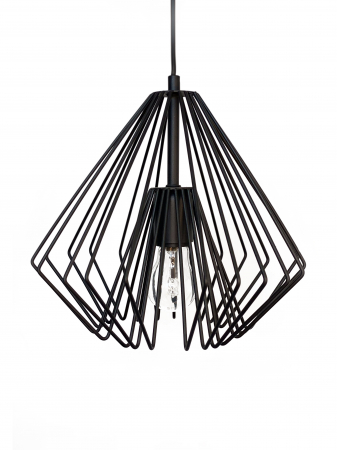 Corpuri de iluminat - Lustra pe cablu Pendul metalic Negru SPIDER CL-25