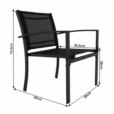 Set gradina 4 piese negru DILAR [2]