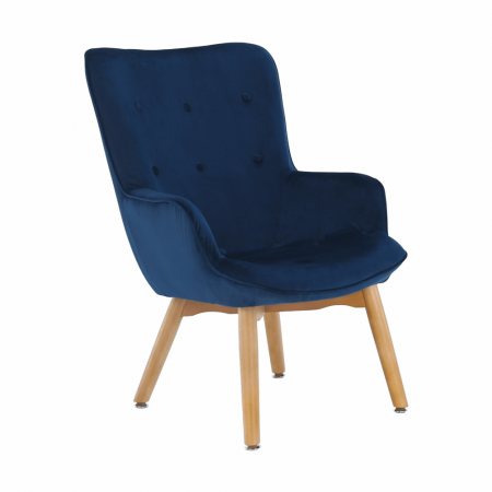 Mobilier - Fotoliu velvet albastru FODIL