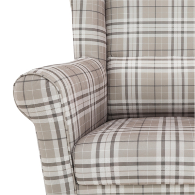 Fotoliu cu taburet tapiterie textil vintage patchwork ASTRID [7]