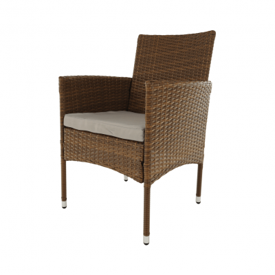 Set de gradina masa 6 scaune rattan miere/crem GARDEN [11]