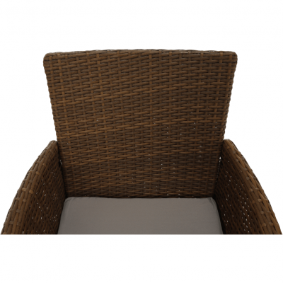 Set de gradina masa 6 scaune rattan miere/crem GARDEN [12]