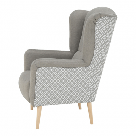 Fotoliu lemn tapitat pattern BELEK [5]