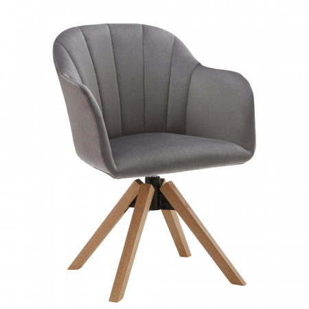 Mobilier - Fotoliu rotativ baza lemn DALIO