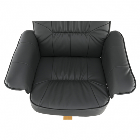Fotoliu relaxant imitatie piele cu taburet LERATO [12]