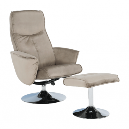 Mobilier - Fotoliu rotativ cu taburet LONATO