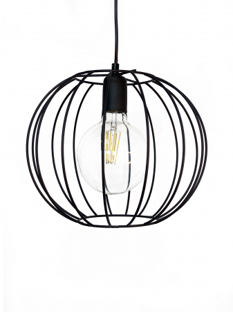 Corpuri de iluminat - Lustra pe cablu Pendul metalic Negru PRETTY CL-05