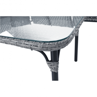 Set de gradina din 3 piese rattan gri MAUDAN [12]