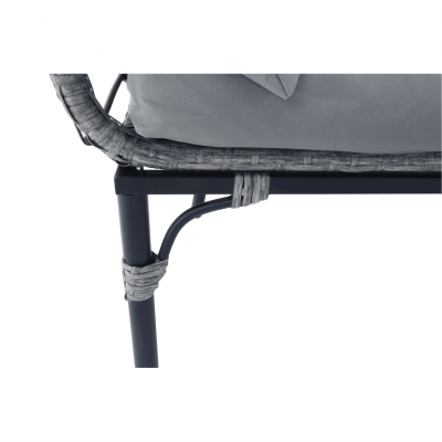 Set de gradina din 3 piese rattan gri MAUDAN [14]