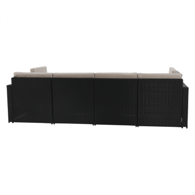 Set de gradina 7 piese tehno-rattan negru gri MODESTO [10]