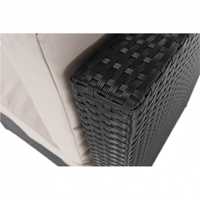Set de gradina 7 piese tehno-rattan negru gri MODESTO [14]