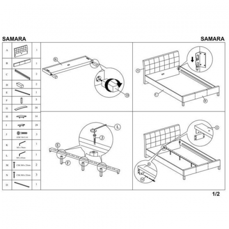 Pat HM Samara tapitat cu somiera 160x200 [2]