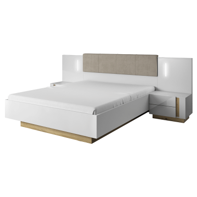 Set dormitor complet culoare alb/stejar CITY [2]