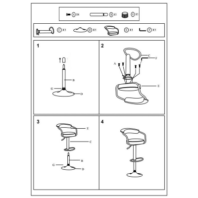 Scaun bar tapitat SL C231 [2]