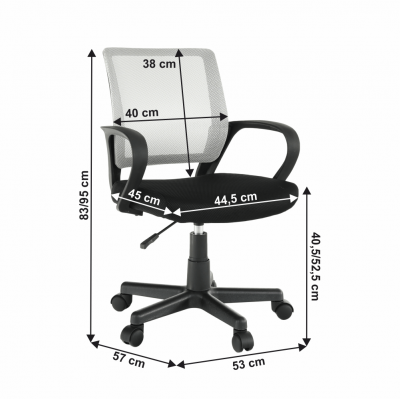 Scaun de birou rotativ tapitat ADRA [3]