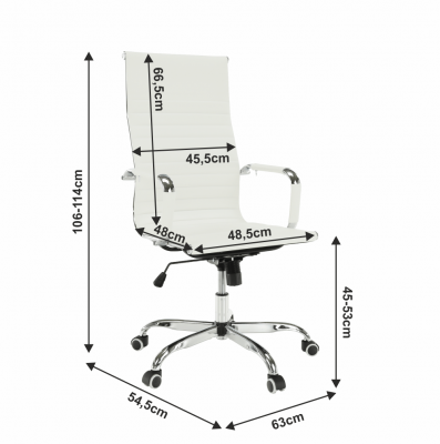 Scaun de birou rotativ tapitat AZURE 2 NEW [4]