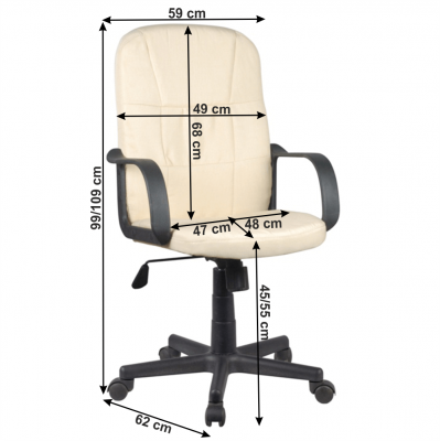 Scaun de birou rotativ tapitat TC3-7741 New [1]